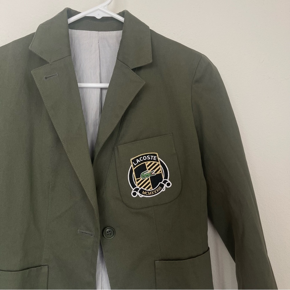 Lacoste University Double Button Military Green Blazer
